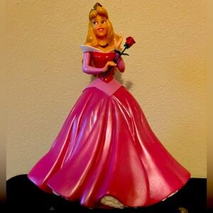 Disney Princess Sleeping Beauty Coin Bank All Pink Version Hard Plastic.